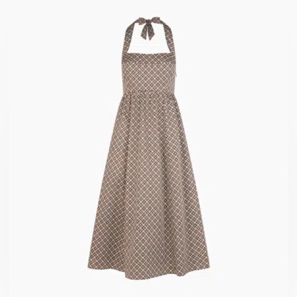 The Fleur Midi Dress in Chocolate Circular Lattice - Picture 4 of 5